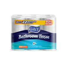 G&Y® 12 Rolls Bathroom Tissue - Unscented 