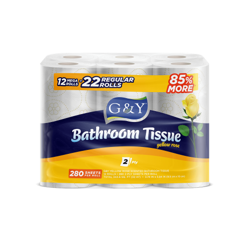 G&Y® 12 Rolls Bathroom Tissue - Rose