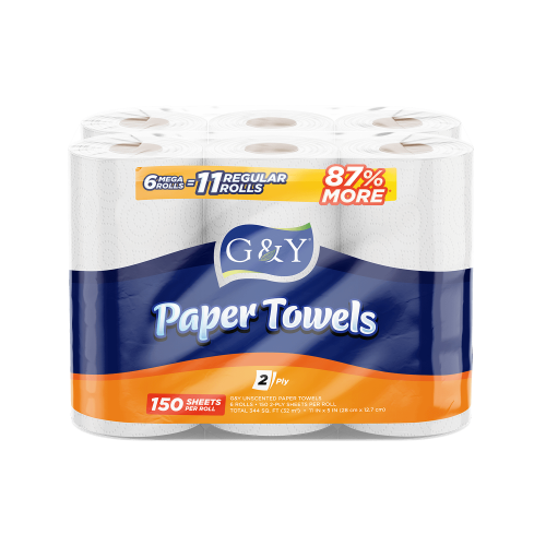 G&Y® 6 Rolls Paper Towels
